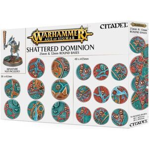 NIB Warhammer Age of Sigmar Shattered Dominion 25mm & 32 mm Round Bases Set